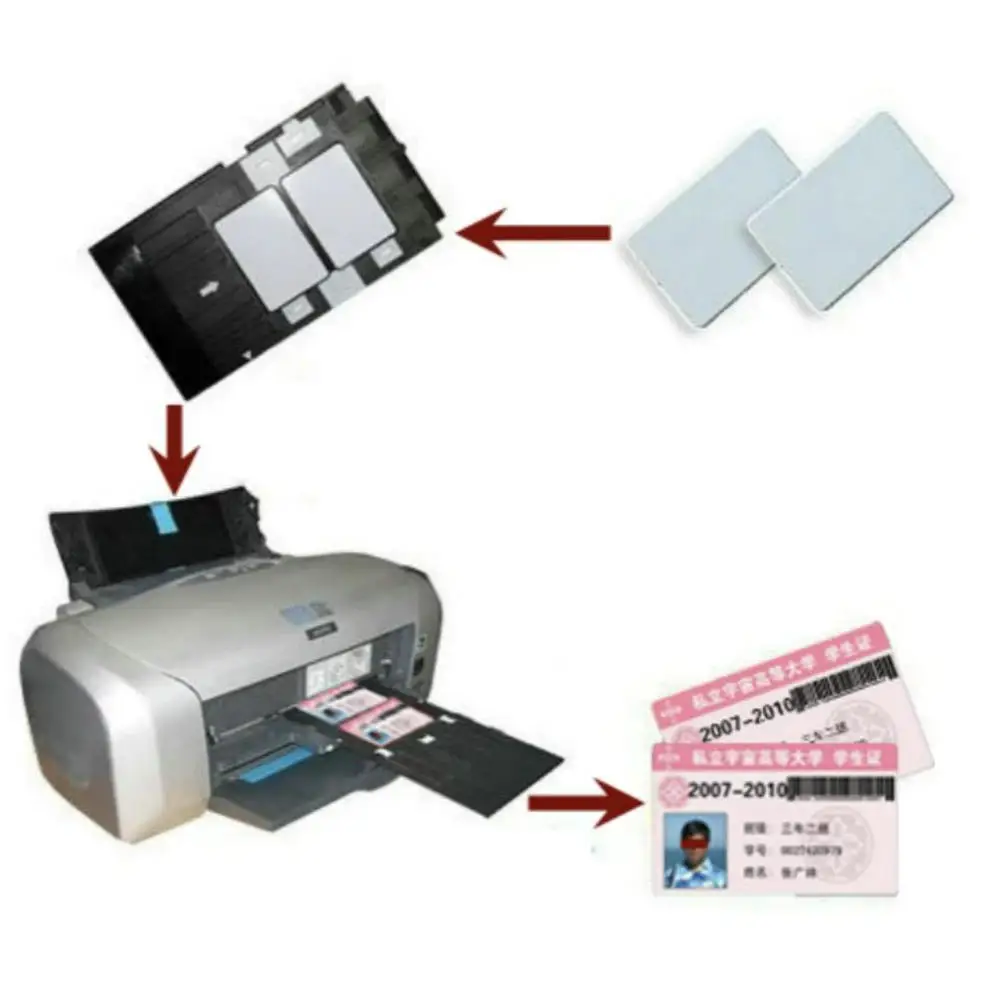 

1X PVC ID Card Tray Plastic card Printing Tray for Epson R260 R265 R270 R280 R290 R380 R390 RX680 T50 T60 A50 P50 L800 L801 R330
