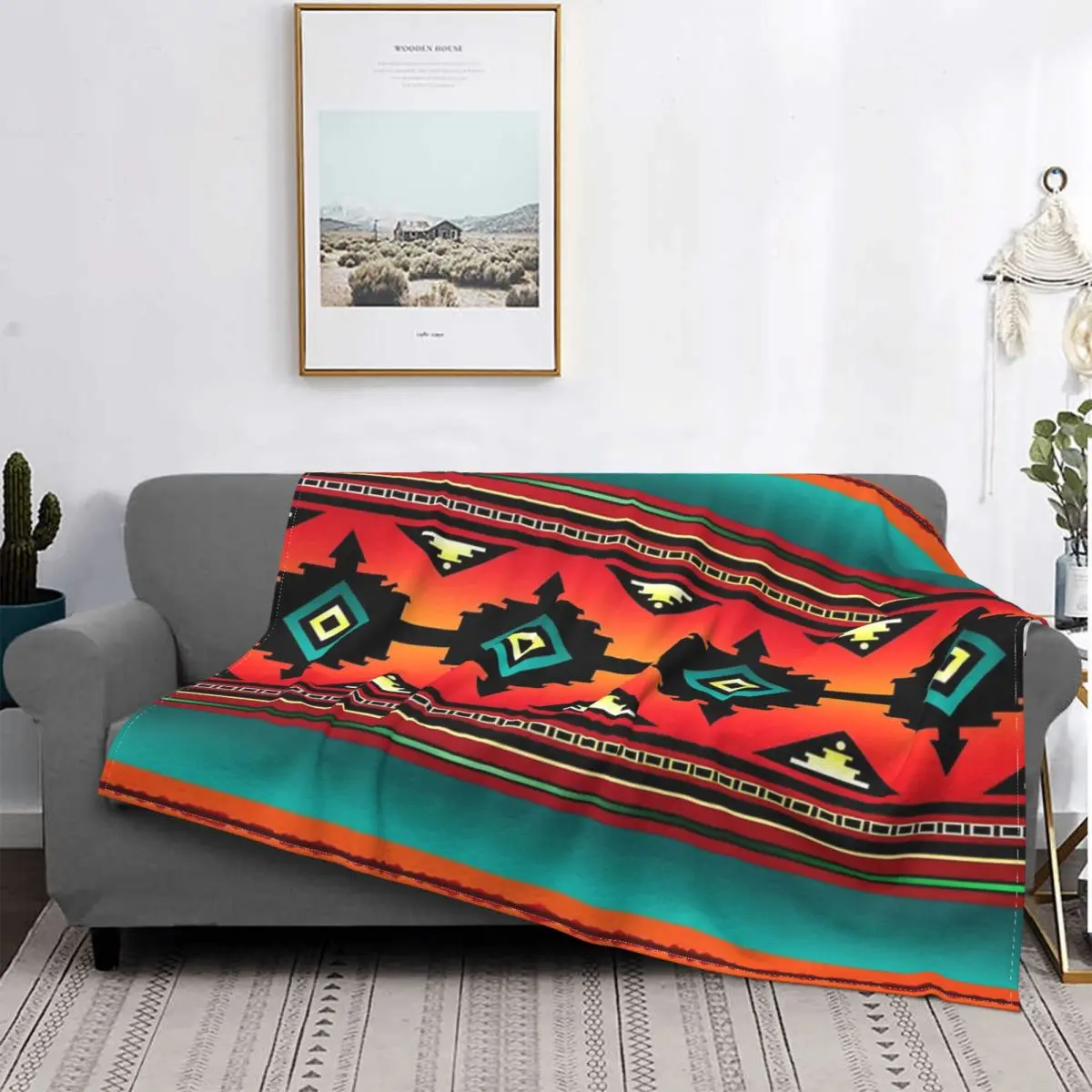 

Canyon Navajo-Manta a cuadros para cama, manta de Anime con capucha, colcha, 220x240