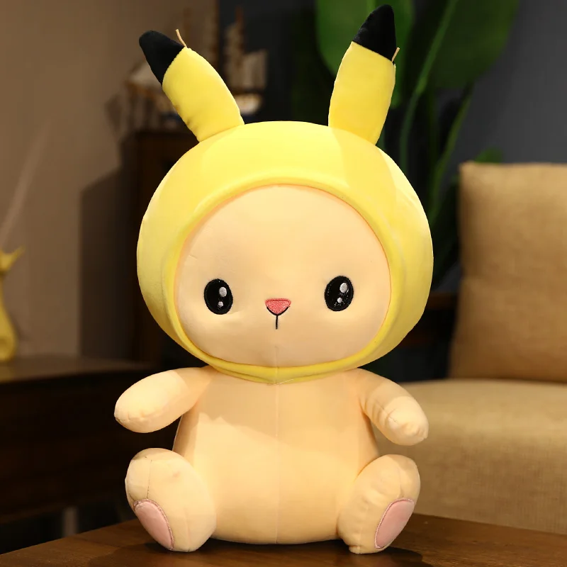 

New Hot 1pc 25CM/35/45/65CM Super Soft Stuffed Animal Cartoon Rabbit Cosplay Unicorn Dino Plush Toy Lovely Kids Birthyday Gift
