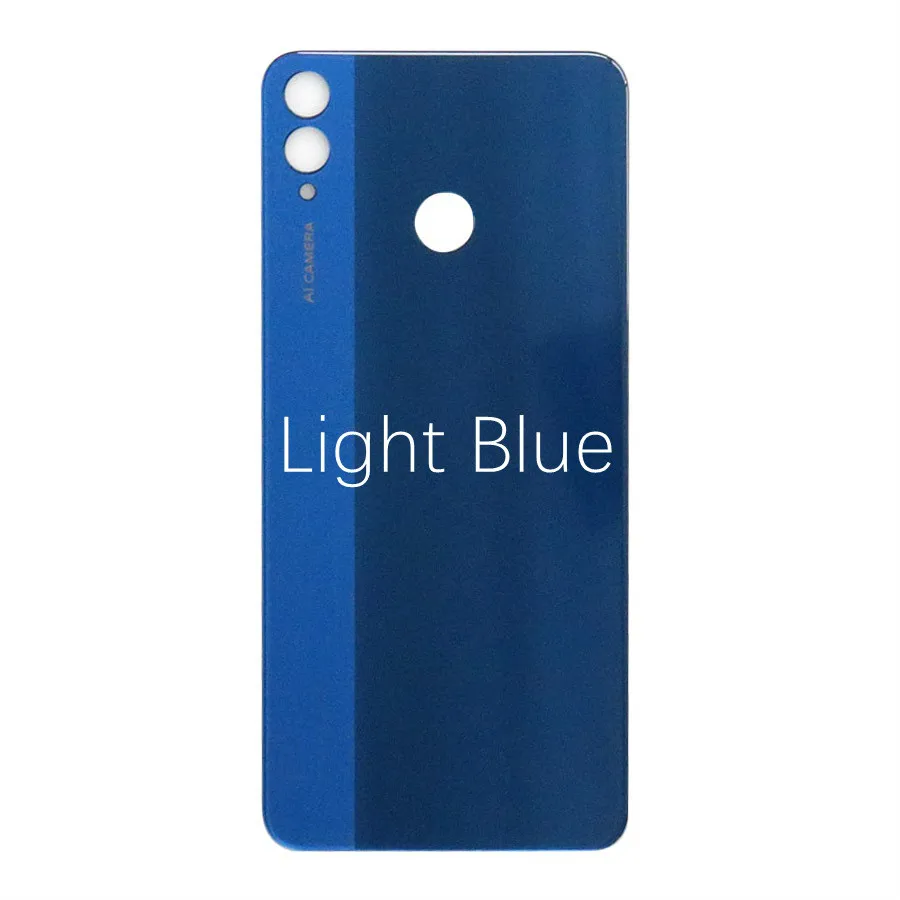 Light Blue Для Honor 8X задняя крышка батарейного отсека задняя Стеклянная Дверь Корпус чехол JSN-L22 JSN-L21 Задняя панель для HUAWEI Honor 8X Крышка батарейного отсека - Цвет: Light Blue