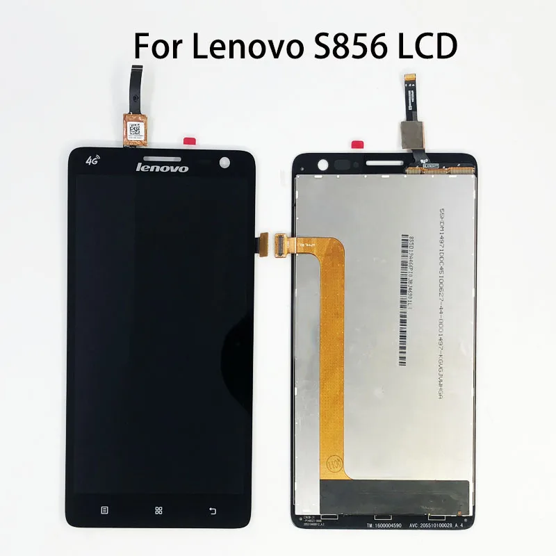 Для Lenovo S856 ЖК дисплей + сенсорный экран 5 дюймов дигитайзер в сборе|Экраны для