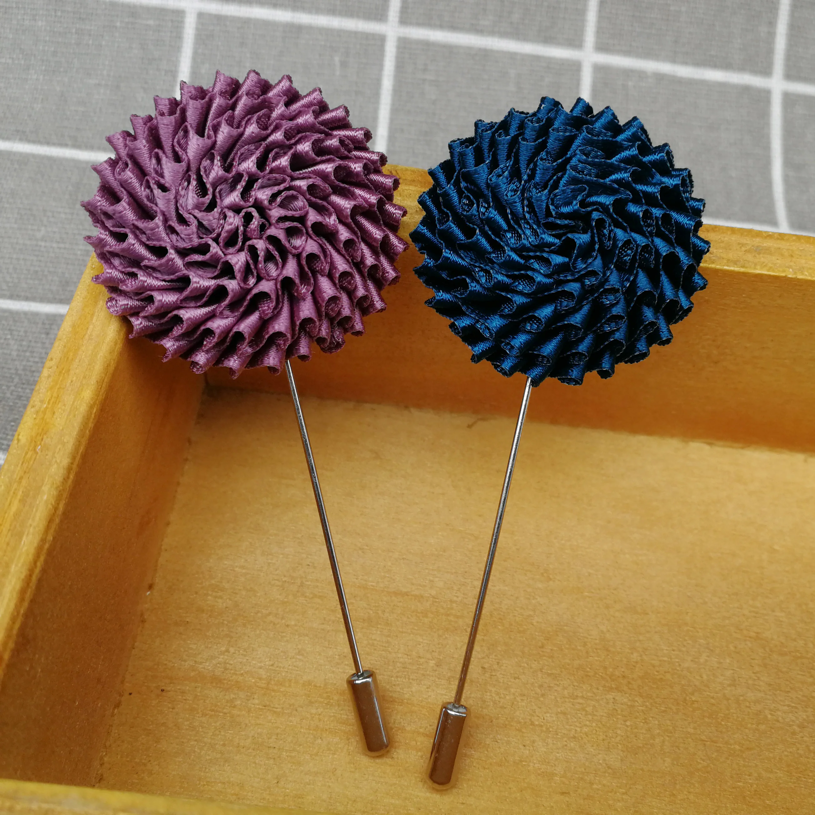 Высококачественная Роскошная ткань цветок нагрудный знак брошь для мужчин