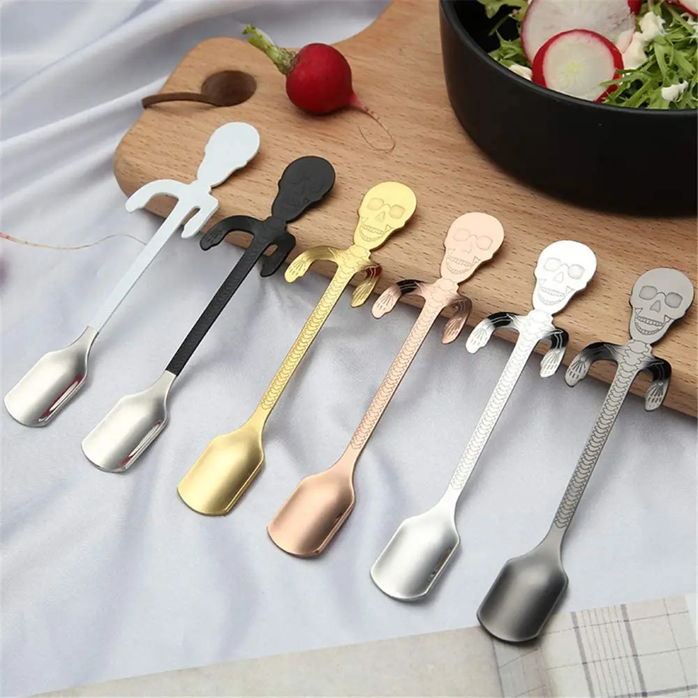 

Креативная ложка в форме скелета на Хэллоуин из нержавеющей стали