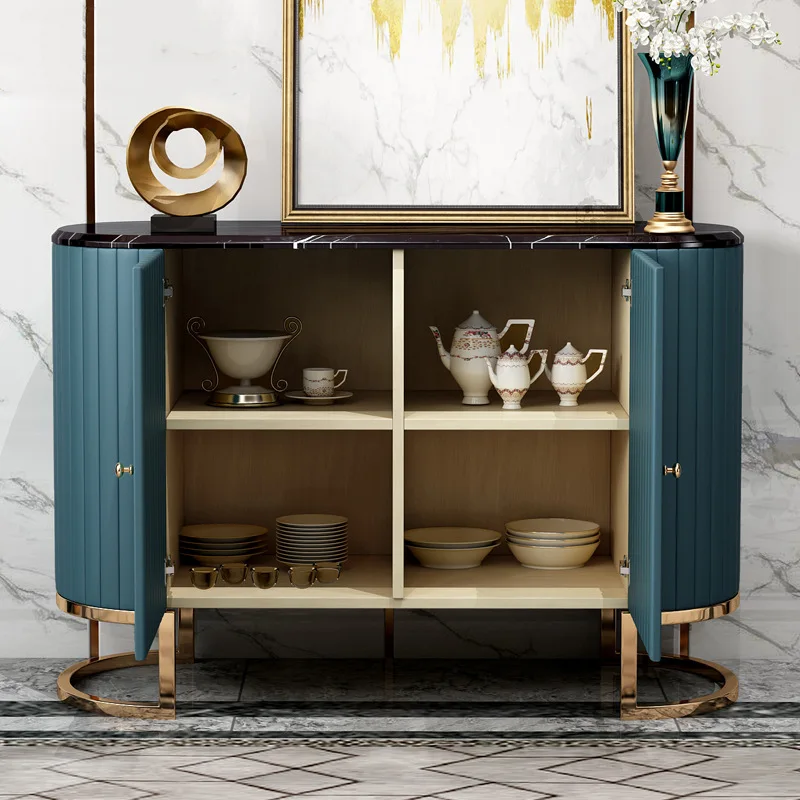 Светильник роскошный шкаф со стеклянными дверями Ресторан нержавеющая сталь