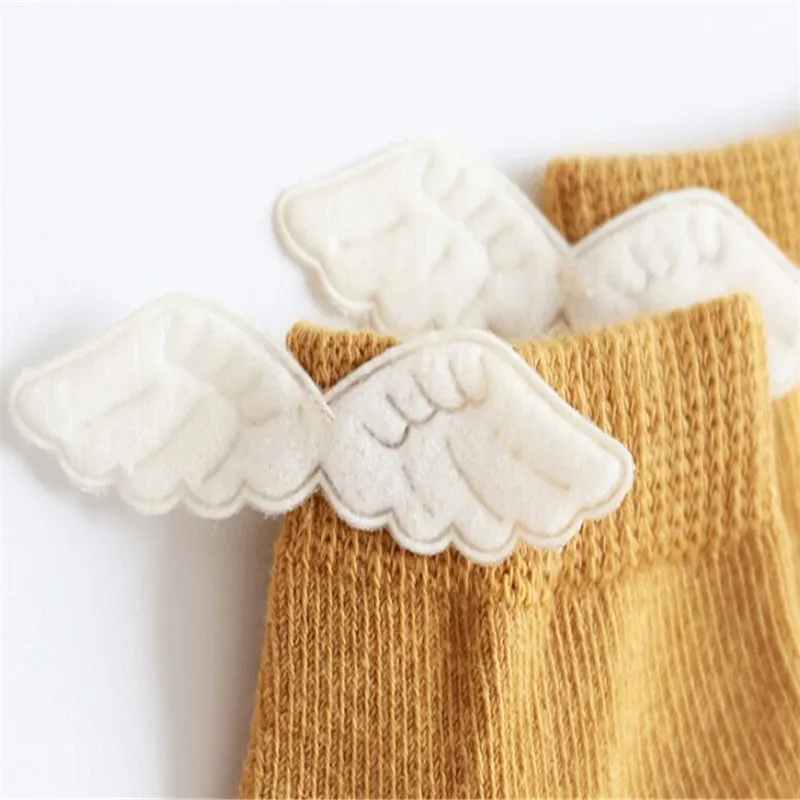 

3Pairs/lot Newborn Baby Socks with Wings Anti Slip Baby Socks for Girls Infant Cotton Baby Girls Socks 3M 6M 9M 12M 18M 24M