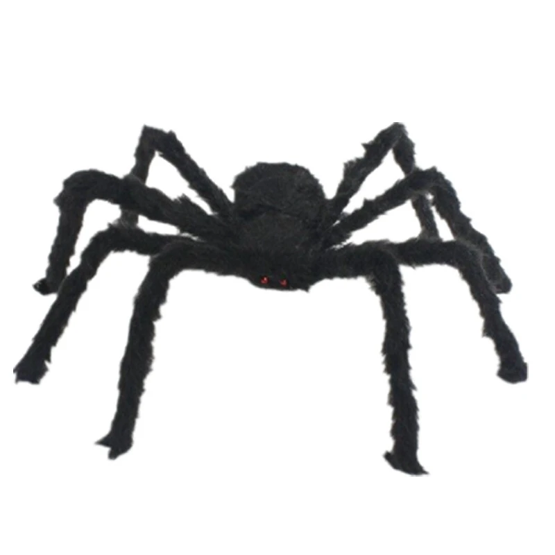 

Large Halloween Decoration Outdoor Spider Shape Black Plush Spider Outdoor Indoor Courtyard Party Decoration