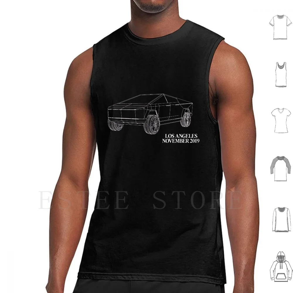 

Tesla Cybertruck Los Angeles November 2019 Tank Tops Vest Cotton Tesla Cybertruck Los Angeles November 2019 Elon Musk Line Art