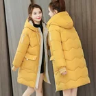 Высокое качество, зимняя куртка, женские парки, толстый пуховик, хлопковая куртка, большой размер, средней длины, верхняя одежда с капюшоном, женское теплое зимнее пальто