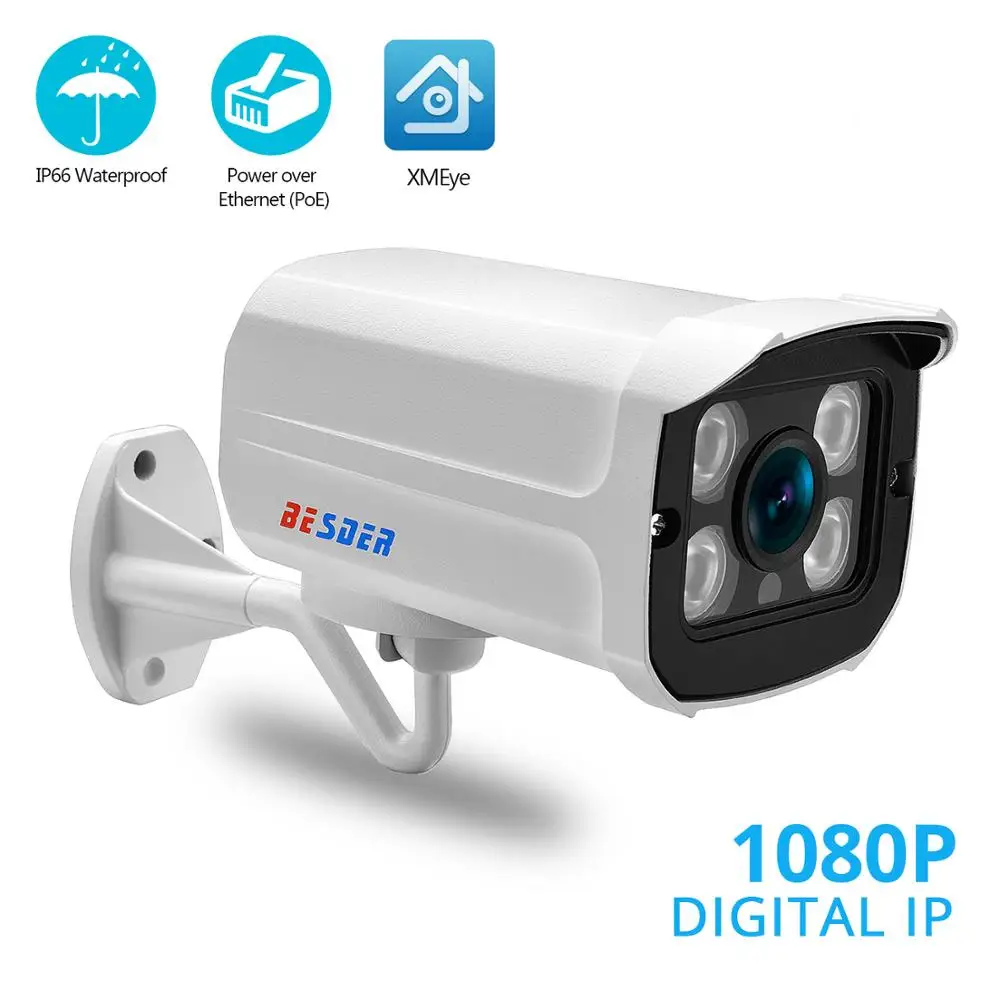 BESDER 1080 P/960 P/720 P Onvif Пуля IP камера безопасности Открытый обнаружения движения RTSP CCTV 30 ИК измеритель расстояния IP Cam