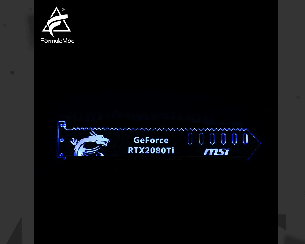 FormulaMod Fm-QJD, RGB блок GPU акриловые кронштейны, декоративные пластины GPU держатель, 5 v 3 Pin RGB синхронизация материнская плата освещение