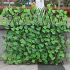 Выдвижное Удлинительное ограждение для внутреннего двора, искусственная древесина с зелеными листьями, украшение для дома, 40 см