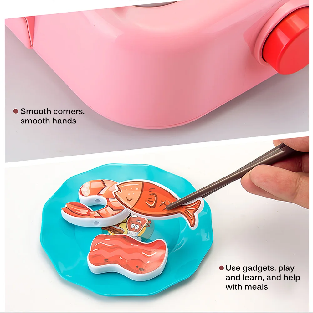 

Children Food Toys Barbecue Fire Boiler Toy Simulation Kitchen Cooking Practice Clamp Chopsticks Game Kitchen Toy Kids Gift