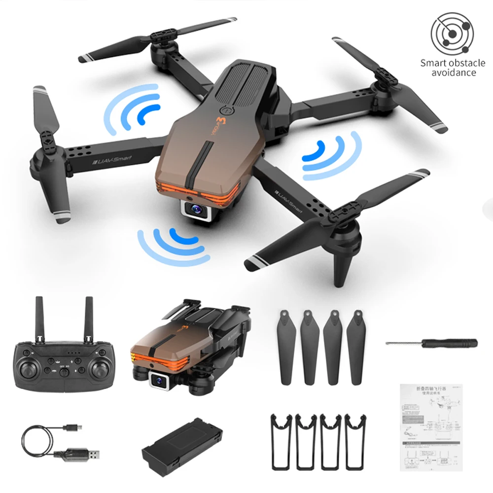 

2021 New V3 PRO Mini Drone 4K Profesional HD Dual Camera FPV Obstacle Avoidance Dron RC Quadcopter Helicopters Toys For Children