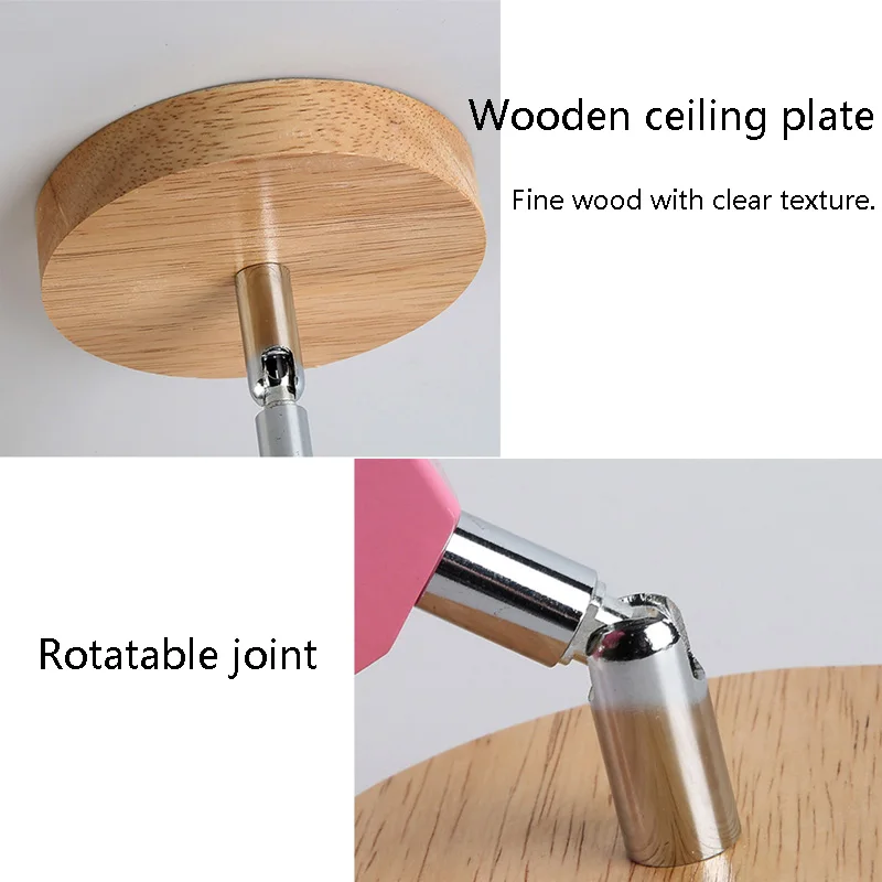 

Modern Led Ceiling Lights Nordic Plafondlamp Rotatable Wood Ceiling Lamp For Dining Room Corridor Aisle Loft light fixture