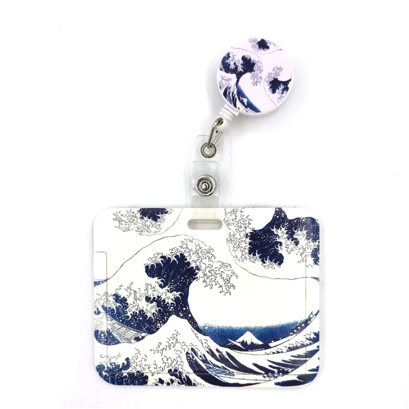 Художественная живопись Kanagawa Hokusai волны Милая Обложка для карты клипса шнурок