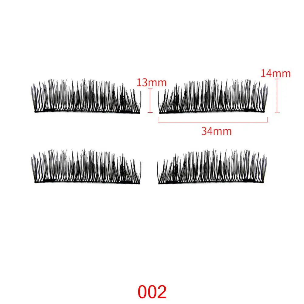 4 шт многоразовые легко носить 3D Магнитные ресницы накладные двойной магнит