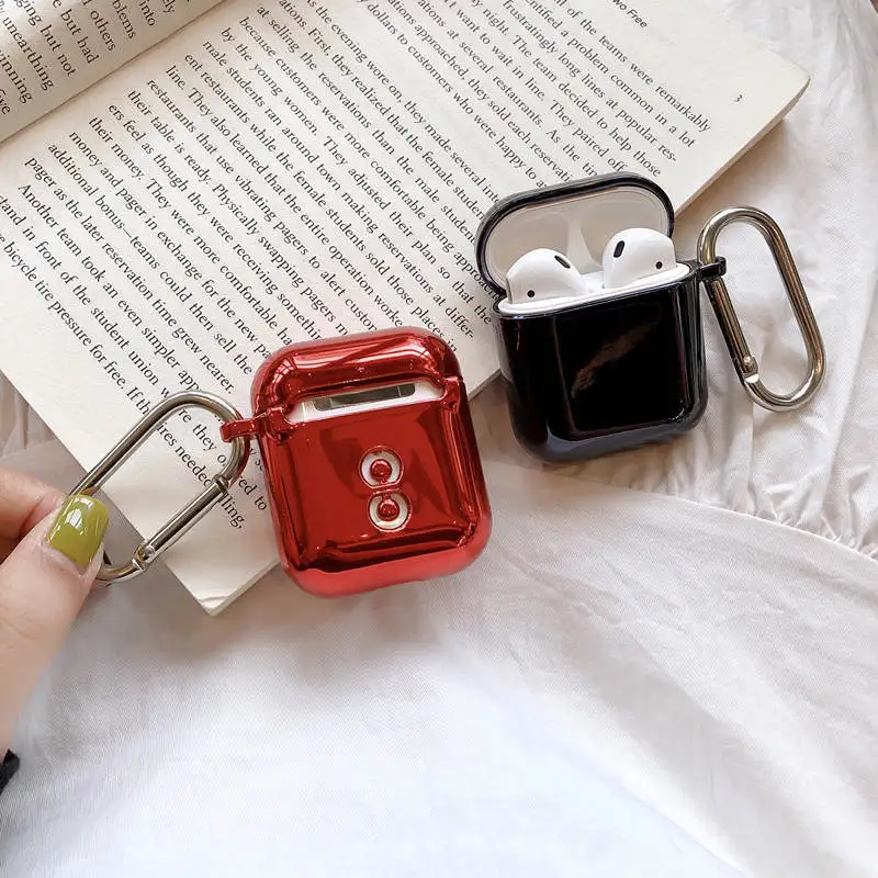 LOVERONY гальванические Bluetooth наушники чехол для AirPods 2 1 Earpods Защитная крышка яркий цвет гарнитура Apple Air pods чехол
