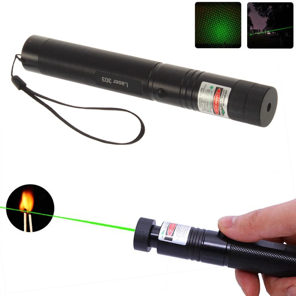 

Green Lasers pointer hight Powerful Laser Sight 1000m 532nm 5mw device Adjustable Focus Lazer 303 laser torch