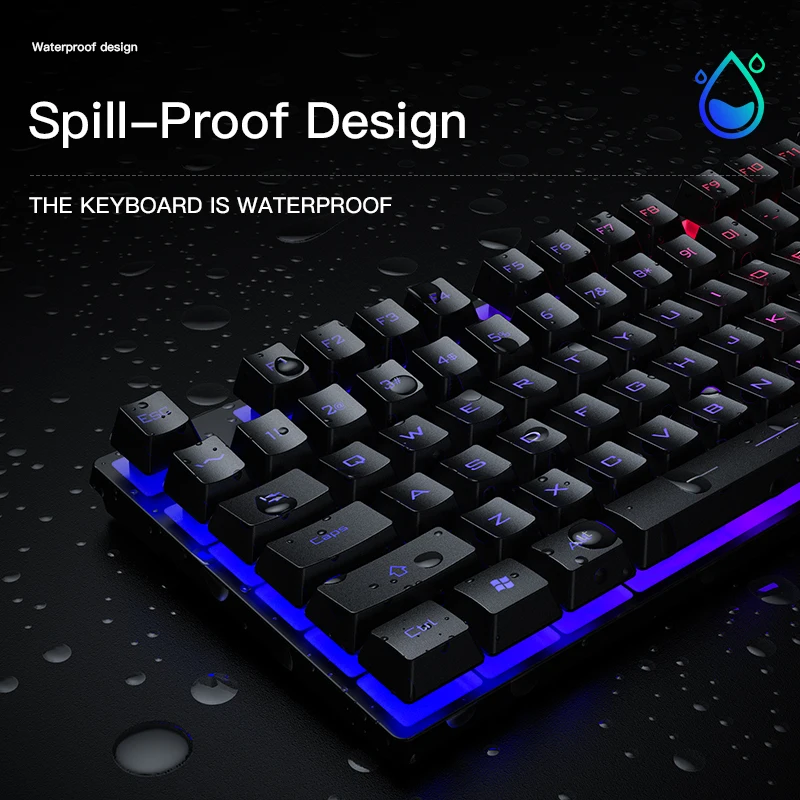gaming keyboard and mouse wired backlight mechanical feeling keyboard gamer kit silent 3200dpi gaming mouse set for pc laptop free global shipping