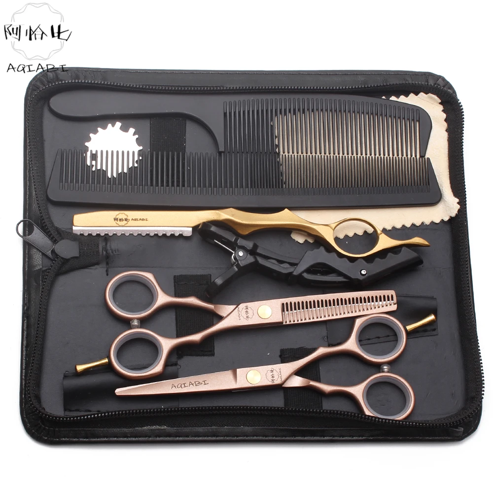 

Suit 5.5In. AQIABI Rose Gold Haircut Set Hairdressing Supplies Cutting Scissors Thinning Shears Professional Hair Scissors