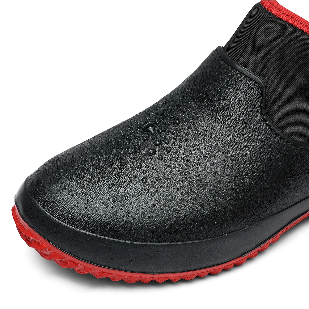 Non-slip Waterproof Men's Rain Shoes Slip On Elasticity Work Car Wash Safety Boots For Men Big Plus Size 36-49 |