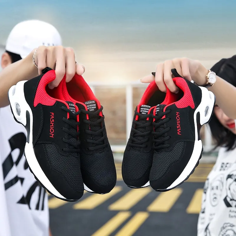 

Мужские кроссовки для бега с подушкой, Модные дышащие кроссовки высокого качества, уличная спортивная обувь, сетчатые женские кроссовки дл...