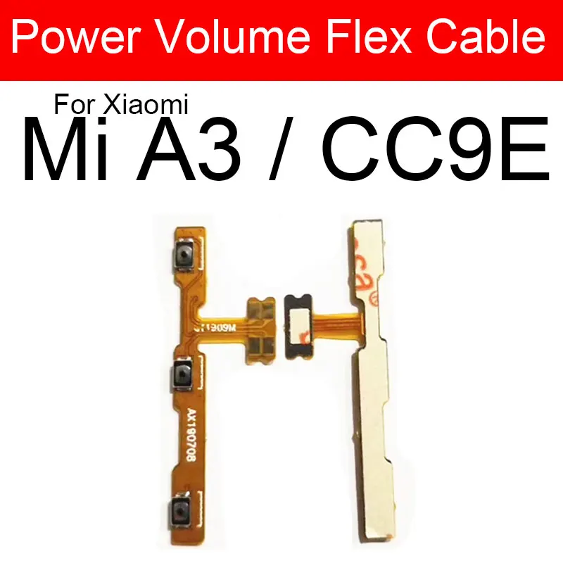 Боковая кнопка громкости и питания гибкий кабель для Xiaomi Mi A1 A2 Lite A3 5X 6X CC9E