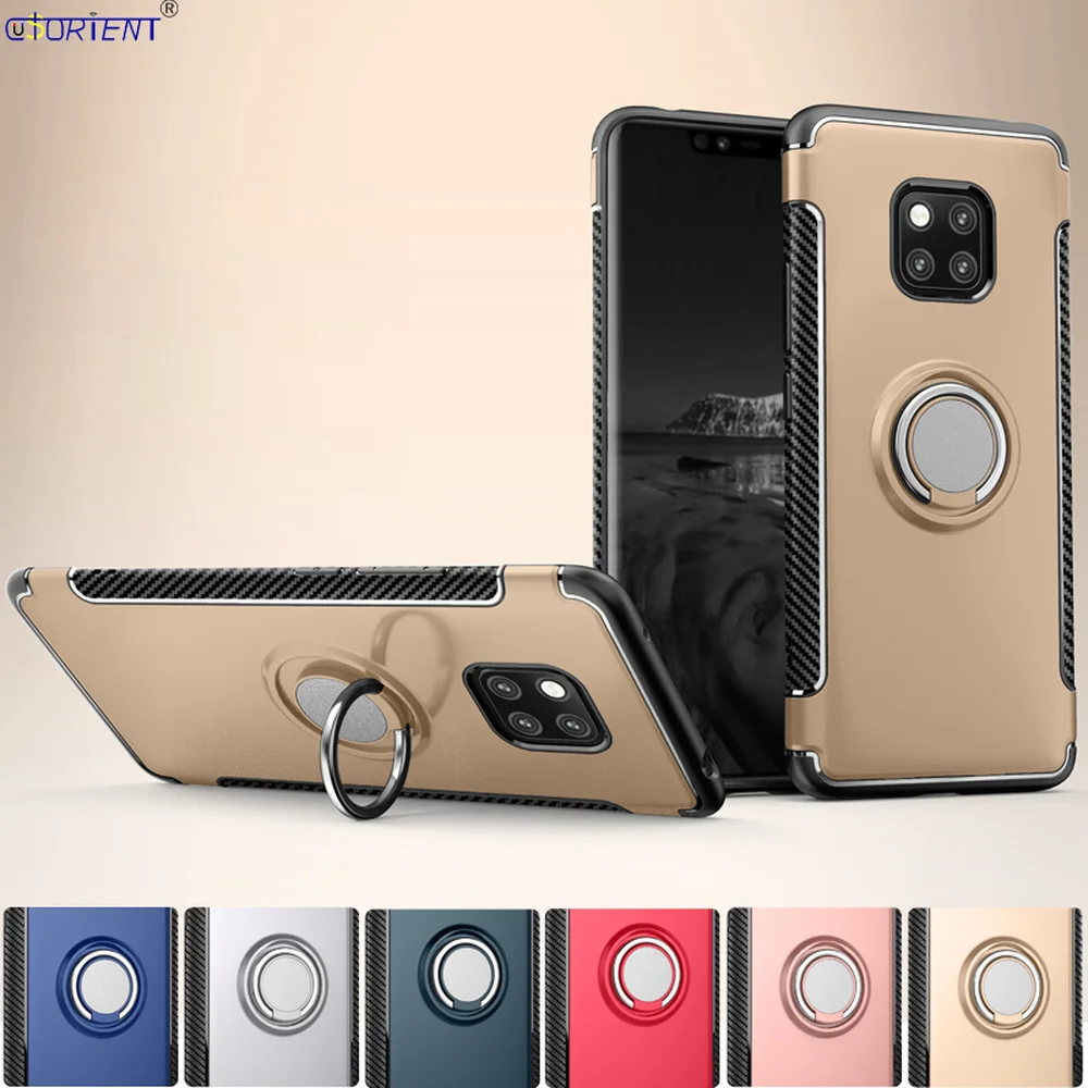 Чехол подставка для Huawei Mate 20 гибридный ударопрочный чехол телефона с кольцом Mate20