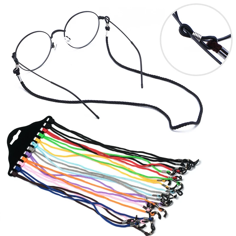 

12PC Adjustable Eyeglass Neck Cord Unisex Popular Simple Glasses Strap Colorful Practical Durable Sunglasses String Lanyard