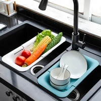 mdzf kitchen sink drain rack can be retractable fruit vegetable cleaning drain rack kitchen storage tool kitchen drain shelf