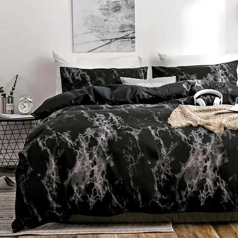 

50 Marble 3d Pattern Bedding Sets Black Duvet Cover Set 2/3pcs Bed Set Twin Double Queen Quilt Cover Bed Linen For Adults