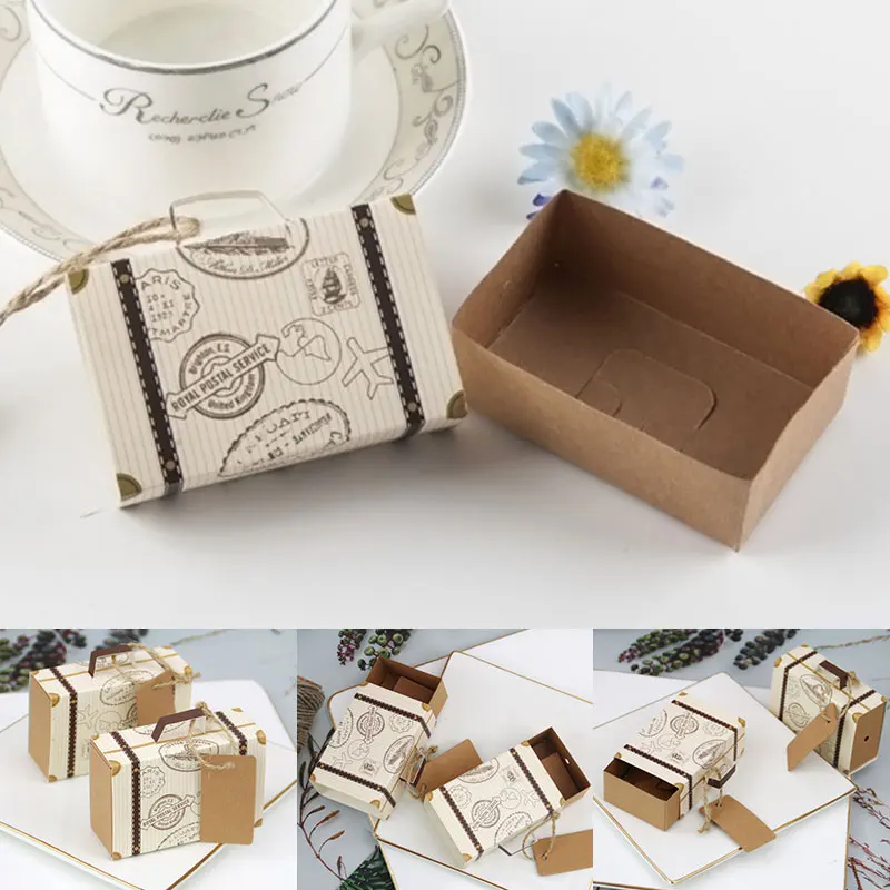 Мини-чемодан коробки для конфет дорожная Подарочная коробка бумажные подарков