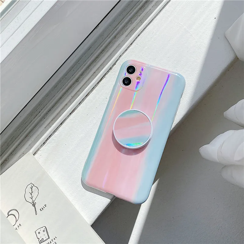 Luxury Gradient Watercolor Phone Holder Case For iPhone 11 Pro Max 7 8 Plus SE 2020 X XR XS Soft Silicone Covers | Мобильные