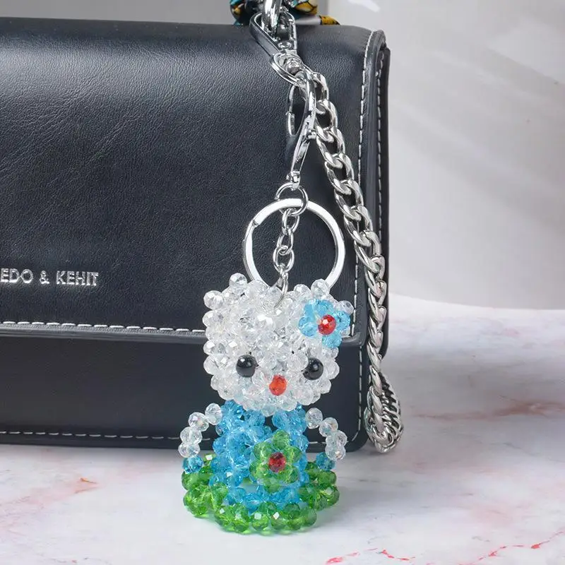 

Key pendant Crystal small pendant finished goods to hang bags from the supply of small cartoon jewelry lovely beads handmade DIY