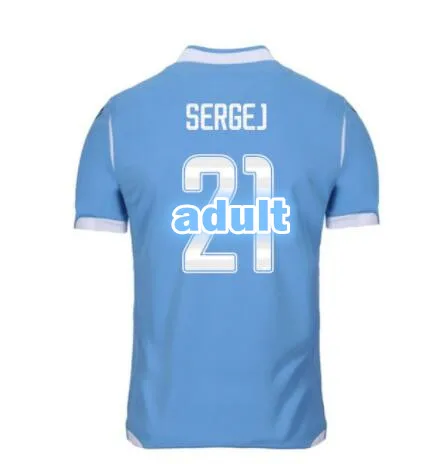 Biancocelesti camisetas camiseta de casa lejos Immobile Sergej трикотажные изделия alta calidad Lazio 19 20 Camiseta - Цвет: custom