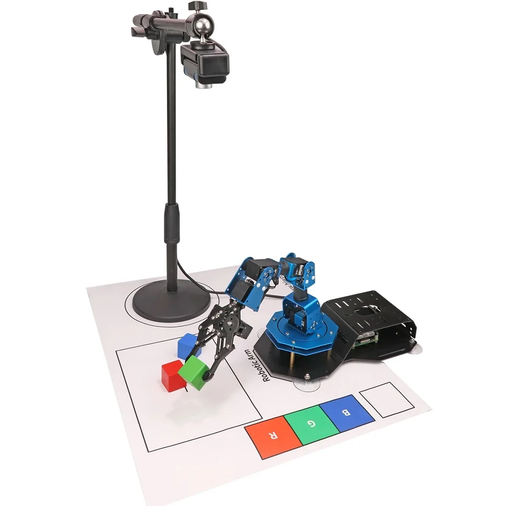 Комплект игрушек Raspberry Pi 4B AI Vision 6 DOF Robotic Arm/ Python | Игрушки и хобби
