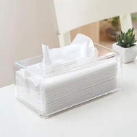transparent acrylic tissue box universal european paper rack office table accessories home office hotel car facial case holder