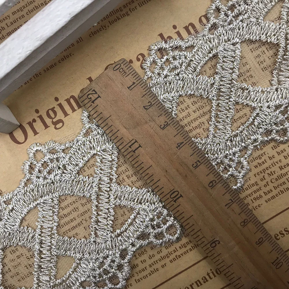 Lychee Life DIY 2 ярдов белая Цветочная кружевная отделка кружевная лента с вышивкой свадебные кружевные Швейные тримминги аксессуары для рукоделия