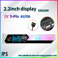 20series 5v 3 pin rgb graphics card holder colorful rgb gpu support video card holder bracket with 2 2 display screen