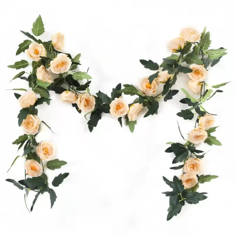 

2pcs Big Peony Flower Core Rose Garland Wall Hanging Artificial Flowers Wedding Home Decoration