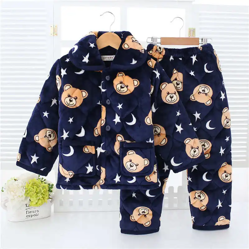 6120 pajama sets Pijama infantil; детская одежда; зимние пижамные комплекты; утепленная Пижама; комплект; детские пижамы; детская фланелевая одежда для сна; пижамы для младенцев - Цвет: 6120 pajama sets