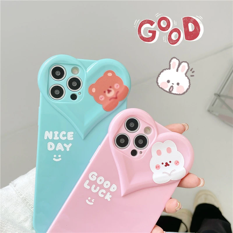 

Love heart Lens cartoon cute Phone case For iPhone 12 Mini 11 Pro Max XR XS max SE2 7 8 Plus X 12pro girl Fashion Soft TPU Cover