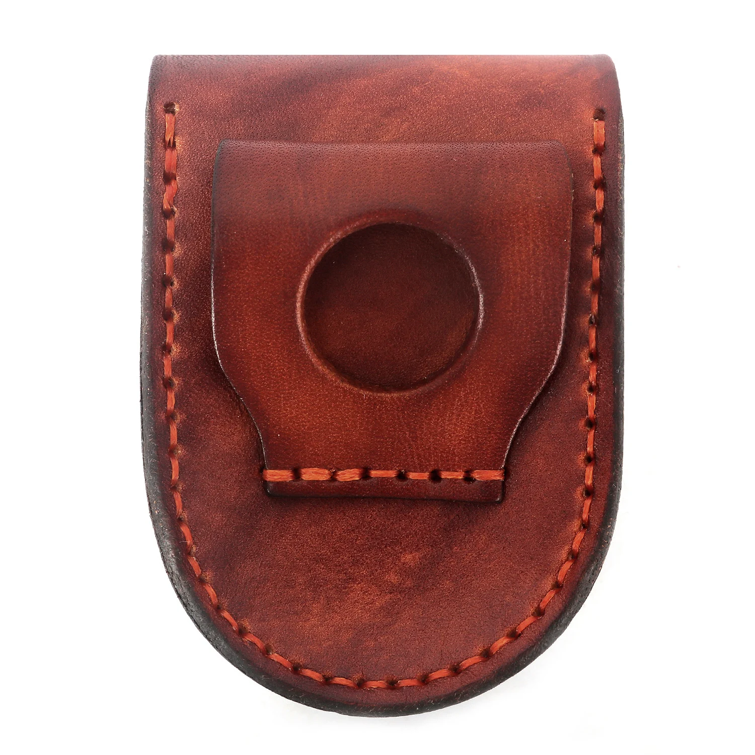 Tourbon Vintage Mini Portable Golf Balls Bag Tee Holder 2 Balls Divot Tool Marker Holder Genuine Leather Waist Belt Golf Pouch