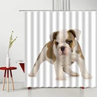 Собака душ Шторы Английский бульдог Ванная комната украшения современные шторы для спальни Шторы s машинная стирка полиэфирное полотно с крючками