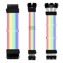 PSU Power Supply Sleeved Cable Cord graphics card Extension Cable Addressable RGB ATX 24Pin PCIe GPU Dual Triple 8-Pin 6+2Pin