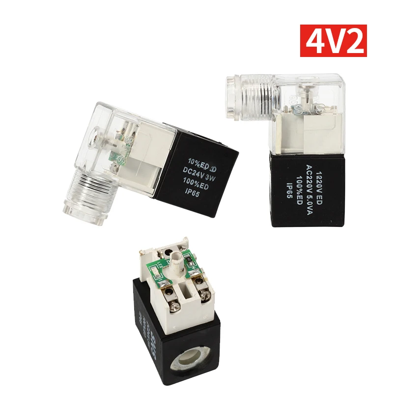 

Пневматический электромагнитный клапан, черный Катушка 12 В постоянного тока 24 В переменного тока 36 В переменного тока 110 В переменного тока ...