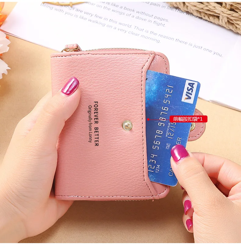 Женский кошелек 2021 дамские короткие кошельки клатч для денег маленький складной