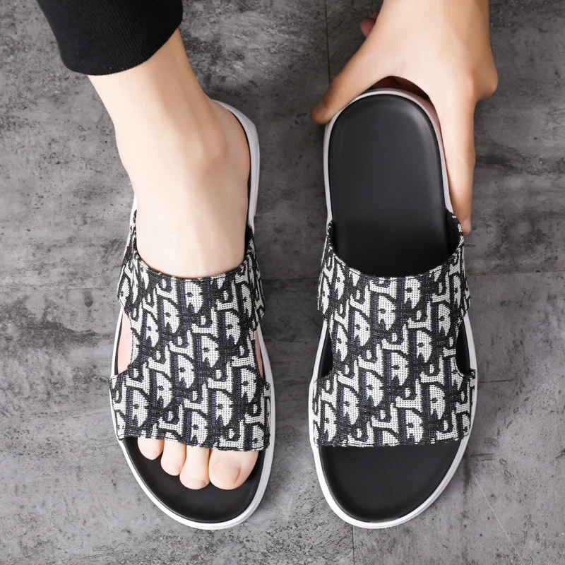 

Man Flip Flop Shoes Men's Shoes Sandals Slipper Size 48 Men Fashion Casual Slippers Outdoor Hiking Leather Sandles Italian Big