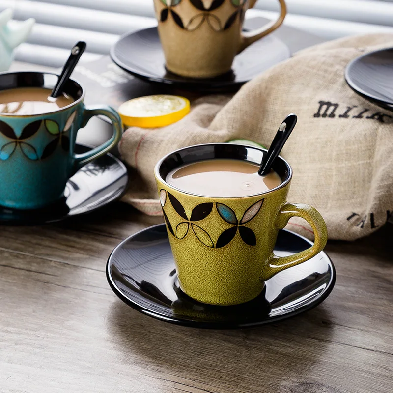 Кофейная чашка в скандинавском ретро-стиле японская керамическая глазурованная