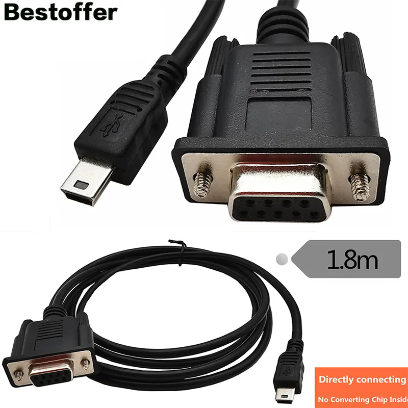 6 футов RS232 DB9 гнездовой разъем к мини USB 5 Pin Мужской кабель адаптер | Электроника